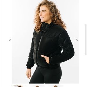 Zyia Chamonix Obsidian Velvet Puffy Coat